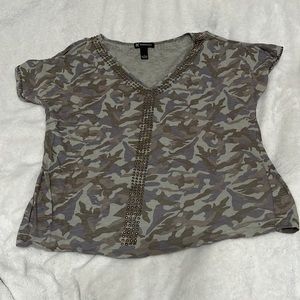 I-N-C camo blouse